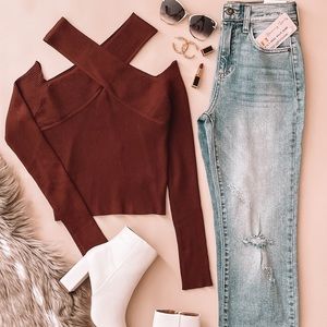 Hazel Open Shoulder Sweater